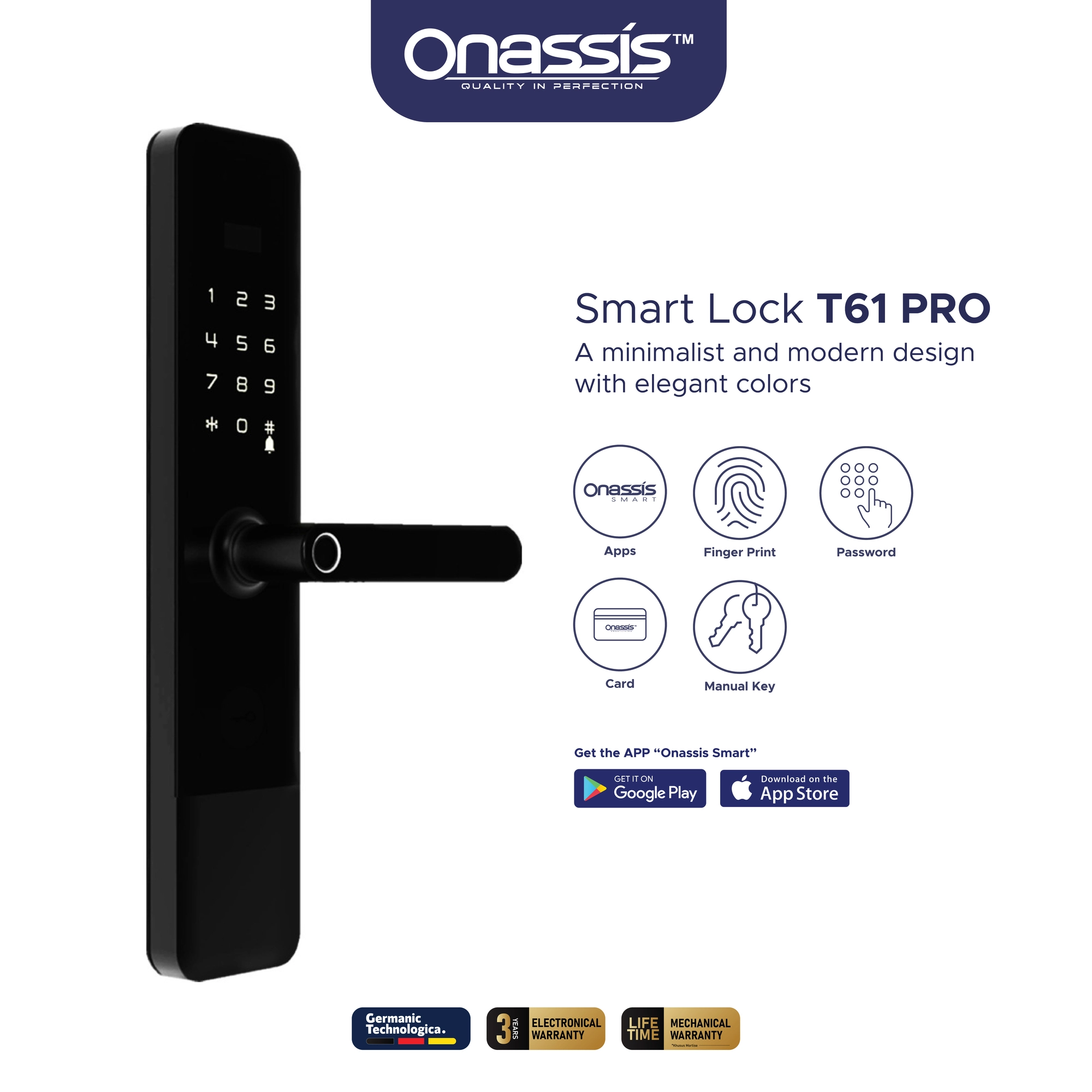 Smartlock Onassis T61 Pro