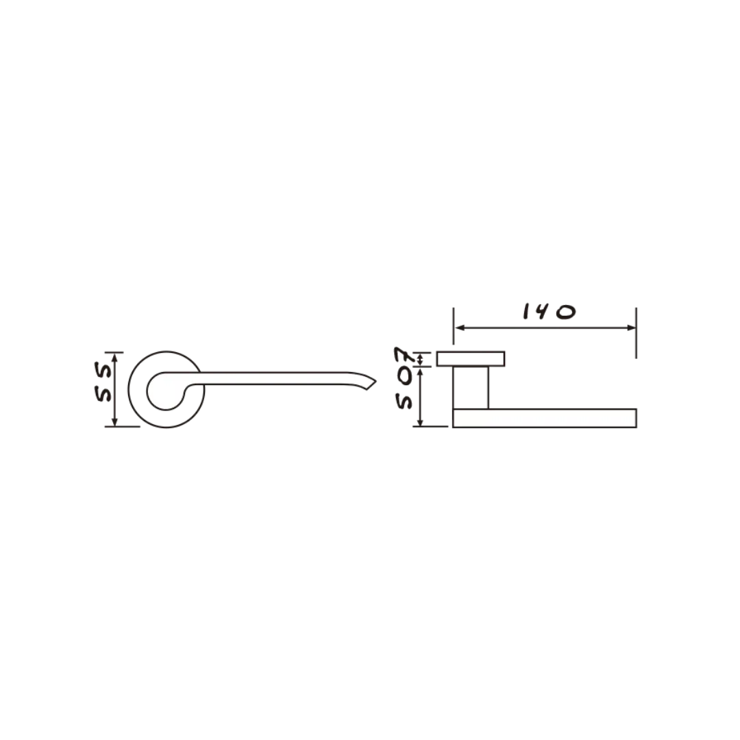 LEVER HANDLE SOLID SOLID 155