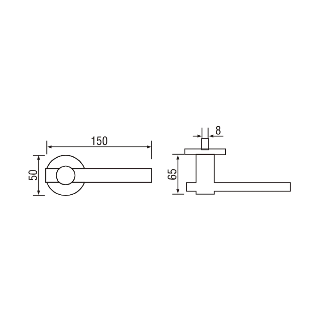 LEVER HANDLE SOLID SOLID 308